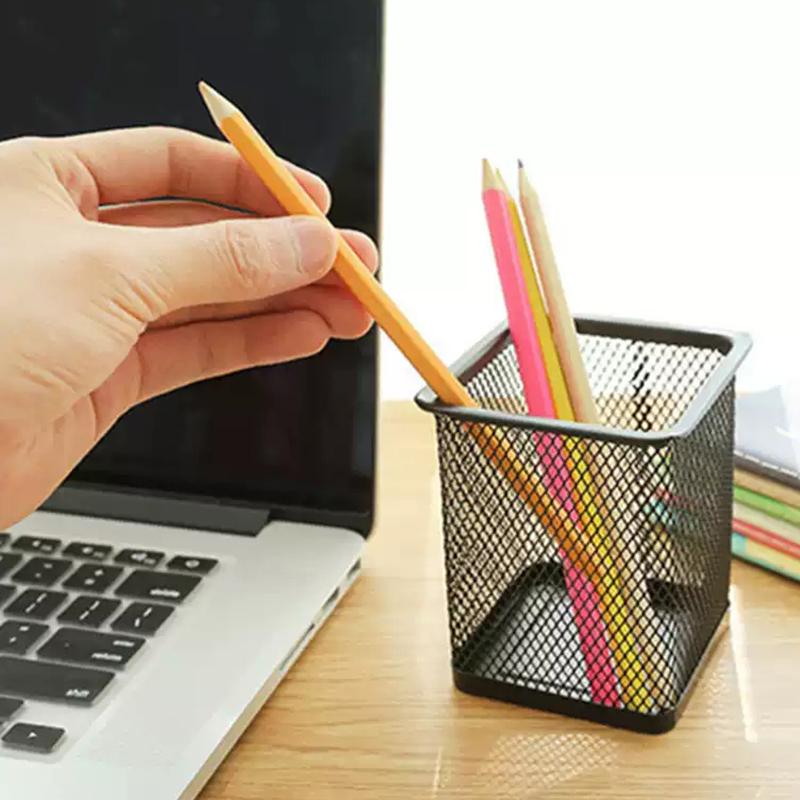 Large Multi-Functional Round And Large-Capacity Creative Square Pen Holder For Office Desktop Storage