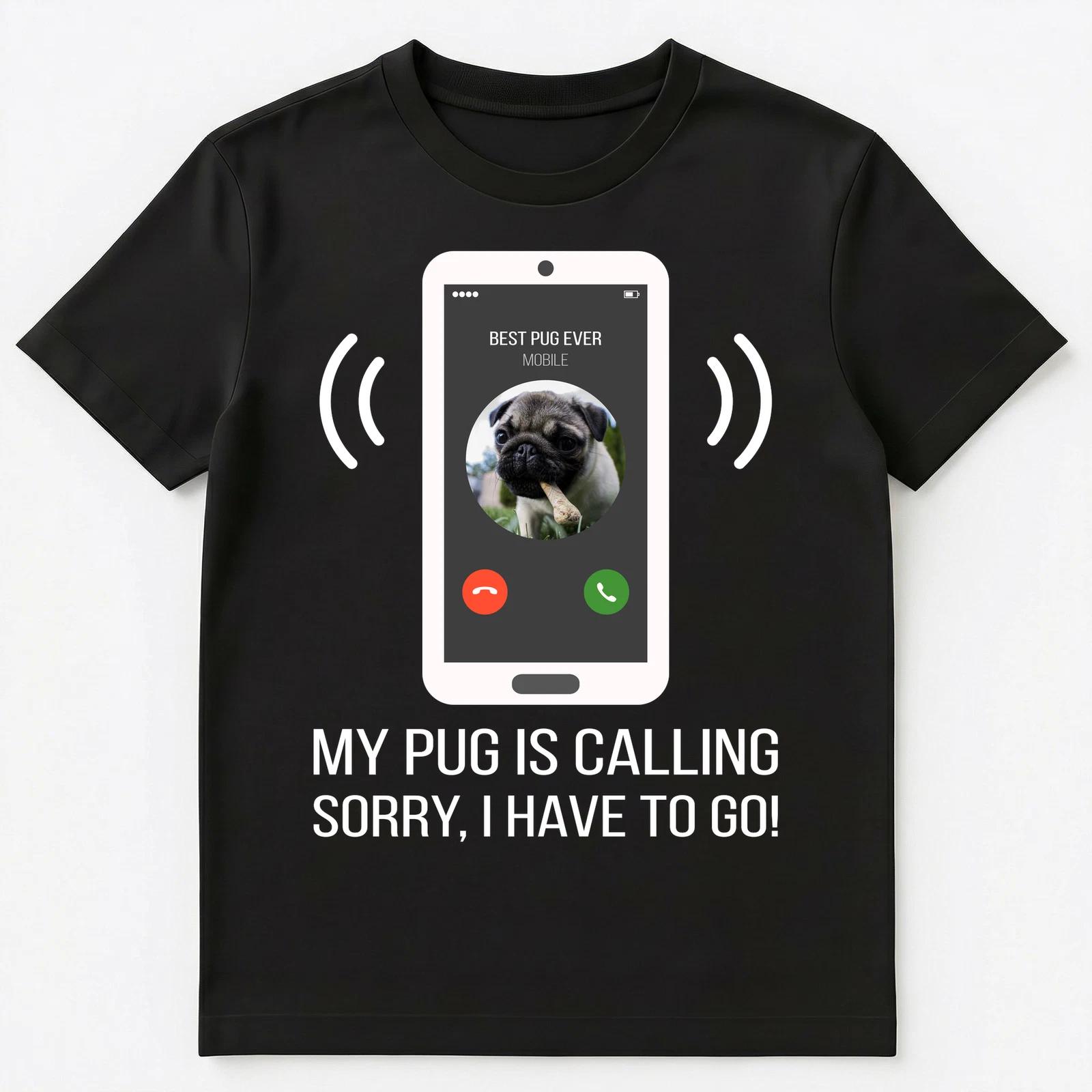 Funny Pug Dog Unisex T-Shirt 3XL
