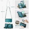 For Samsung Galaxy Z Fold 8 Case Crossbody Zipper Wallet RFID Blocking Card Slot Magnetic Leather Wristlet Flip Cover for Women