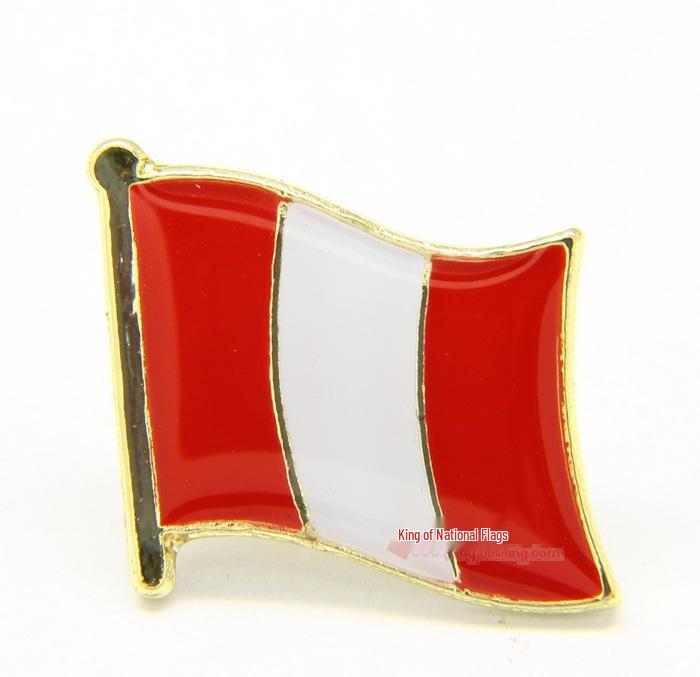 World Flags Enamel Lapel Pin - UK & US Iron Brooch with Drip Glue and Baking Paint Finish.
