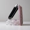 Dualuse Comb Rhinestone Portable Mirror For Women