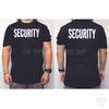 Herren Security Guard Detail Türsteher T-Shirt Vorder-/Rückseite Druck Grafik Premium T-Shirt