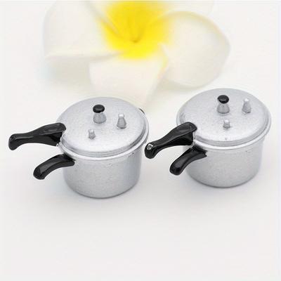 1PC Cooking Utensil Pressure Cooker Autoclave Simulation Kitchen Tools 1:12 Scale Dollhouse Miniature Kitchen