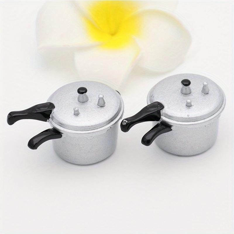 1PC Cooking Utensil Pressure Cooker Autoclave Simulation Kitchen Tools 1:12 Scale Dollhouse Miniature Kitchen