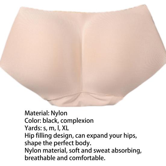 Femei Chiloți fără cusături, culoare uni, cu efect de îmbunătățire a feselor și ridicare a șoldurilor, lenjerie intimă cu bureți
