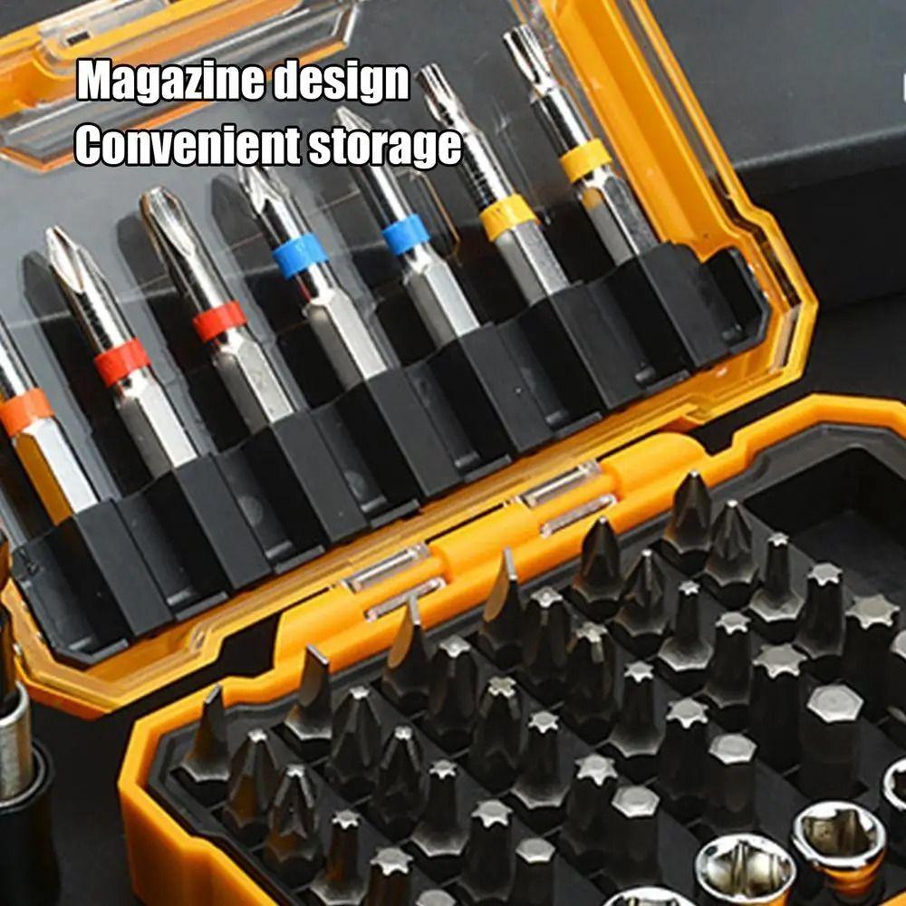 50 In 1 Multi-Size Sockets Set Magnetic Bits Power Tool Combination Kit  Construction Project