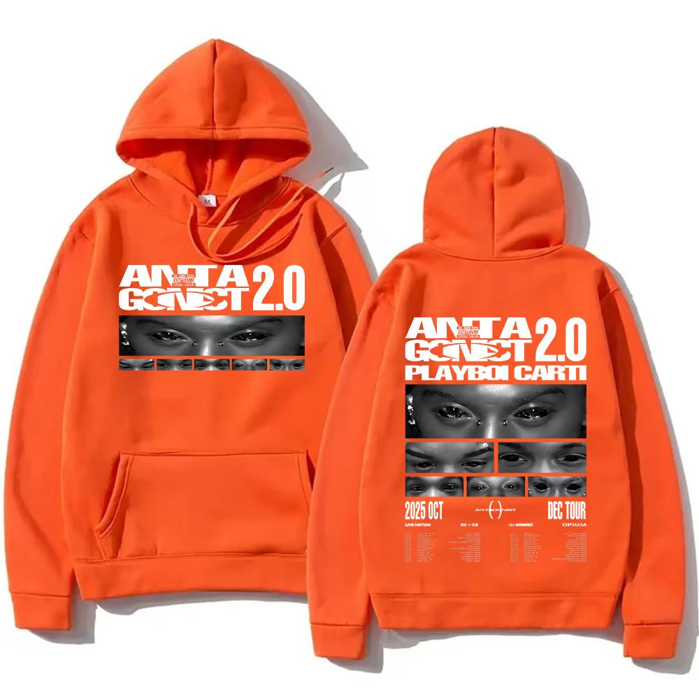 Rapper Hoodies Playboi Carti Antagonist Tour Sweatshirts Men Women Hip Hop Streetwear Male Pullovers Y2K