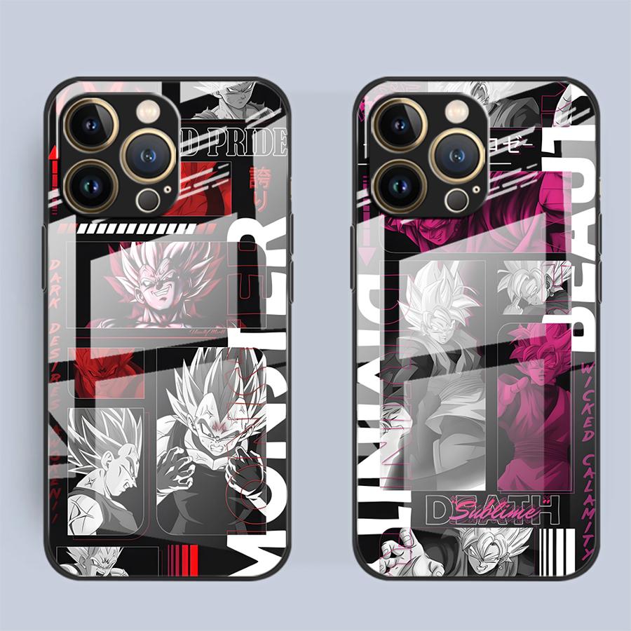 D-ragonS B-allS Goku Logo Case for iPhone 17 Pro Max 13 Air 12 XR 14 8 16 15 Plus 11 Glass Phone Cover