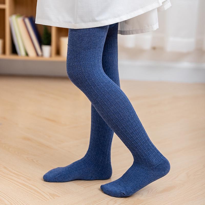 

Детские леггинсы с двойной иглой: Однотонные колготки для весны и осени - Универсальные детские/студенческие колготки L (5-7 years)