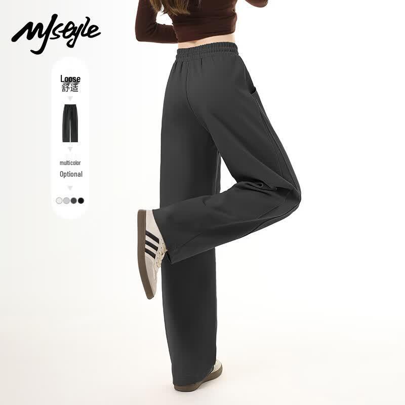 MJ STYLE Women s High-Waist Loose Fit Wide-Leg Pants S