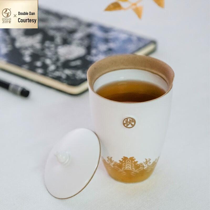 Edenus Scholar s Ceramic Teacup with Lid