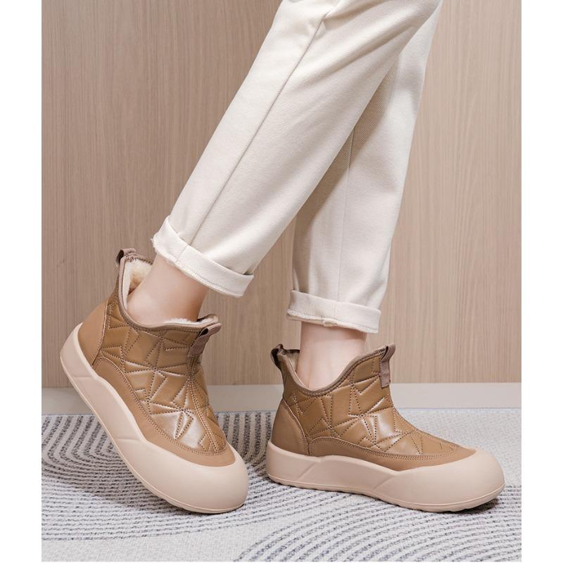 Damskie zimowe buty w stylu pekińskim, pluszowo wyściełane, antypoślizgowe śniegowce, ciepłe botki do kostki z antypoślizgową podeszwą, wygodne dla kobiet