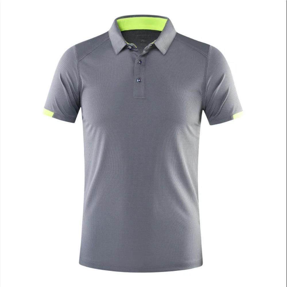 Lässiges Sport-POLO-Shirt mit Kragen, kurzärmelig, schnelltrocknend, Fahrradanzug, Fitnessanzug für Herren