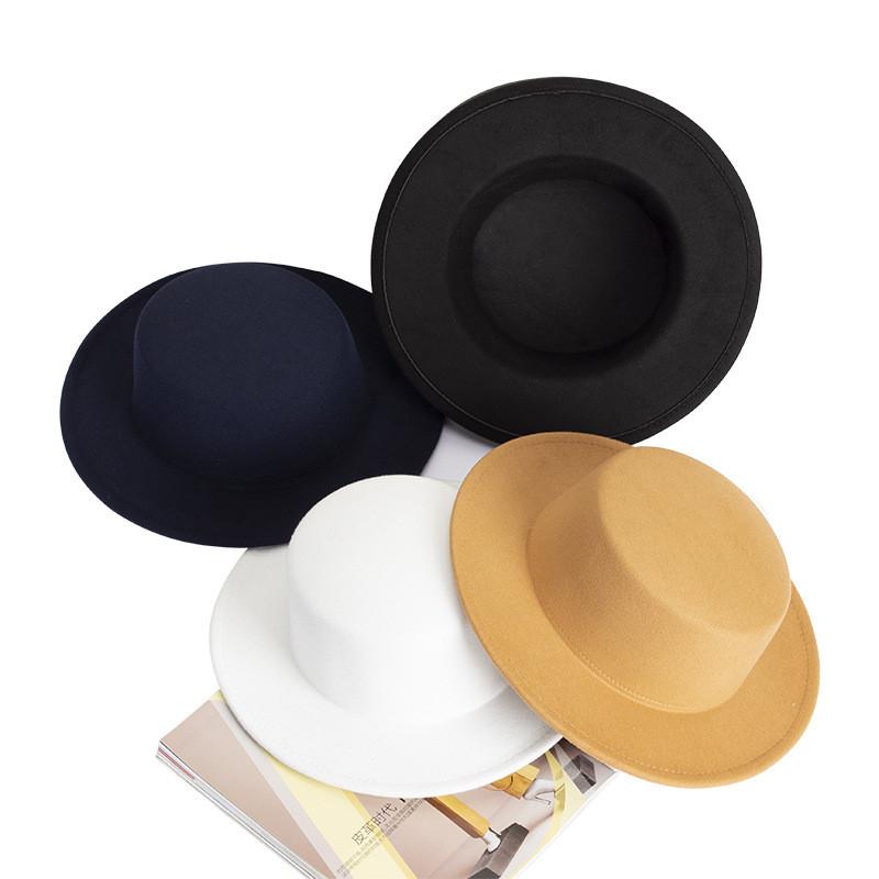 Elegante Cappello Fedora in Feltro di Lana per Uomo e Donna con Ampia Falda e Calore per Viaggi all'Aperto