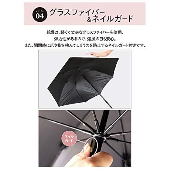 Pink Trick Long 6 Deep 34541 Umbrella, Ivory/Greige, 50cm, Ruffled, Ribs, Shaft,