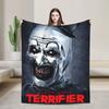 Terrifier Decke Film Kunst Der Clown Camping Flanell Bettwäsche Überwürfe Für Heimdekor Weich Warm Benutzerdefinierte Qualität Tagesdecke Geschenk