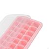 Ice Cube Tray Press Trays for Freezer Chocolate Chilled Drinks Juice 24 Grids pink