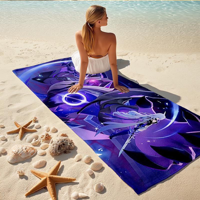 1Pc Unicorn Warrior Fantasy Artwork Beach Towel Quick Dry Multiuse For Beach Pool Gym Yoga Home Travel Christmas Halloween Xmas Gift S1613