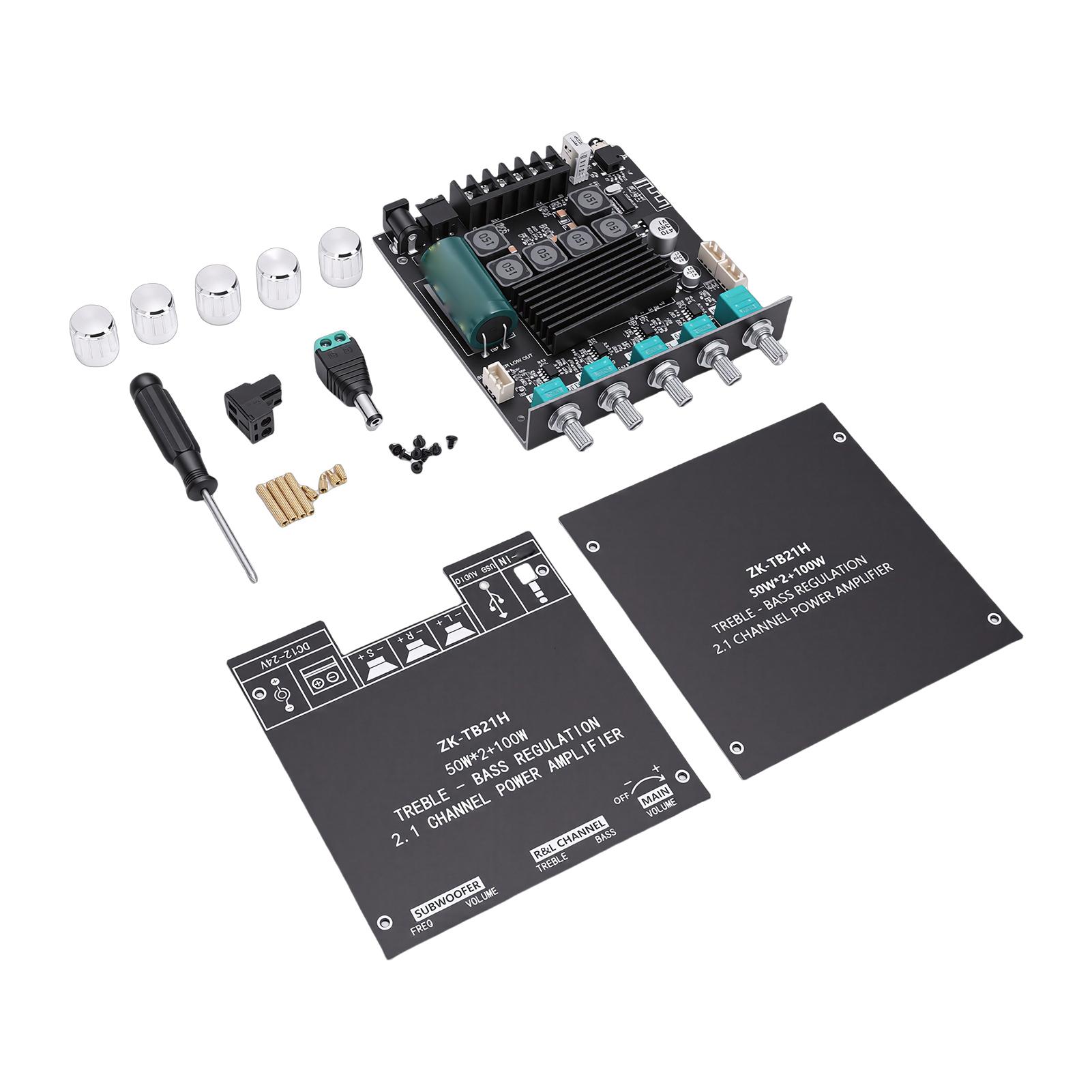 

2.1 Channel Bluetooth Amplifier Module Support for TPA3116D2 Chip Audio Power Amp Board with Subwoofer 50Wx2+100W