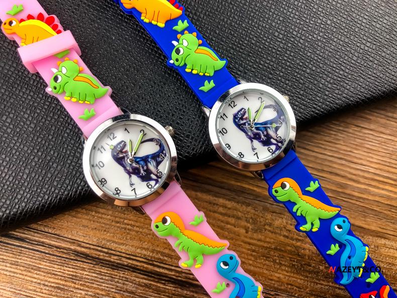 Children's 3D Dinosaur Silicone Watch - Cute Cartoon Animal Gift for Students