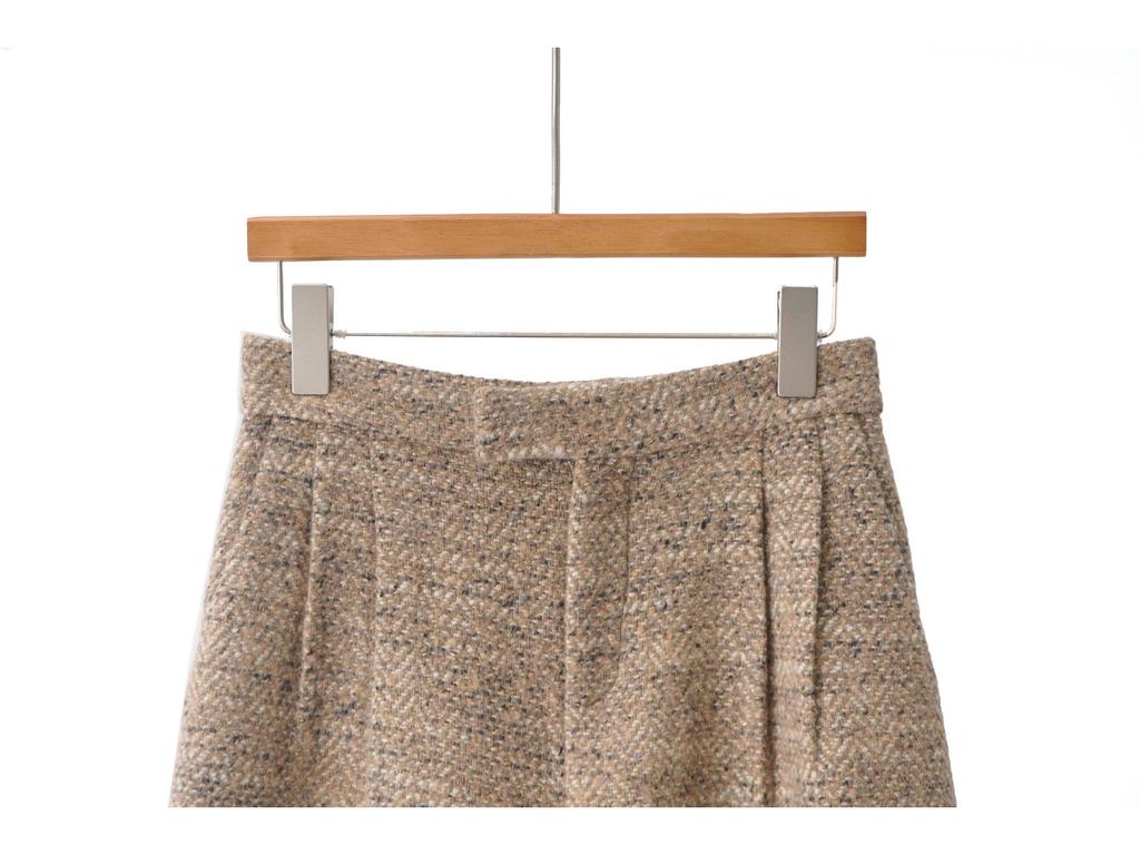 Luxury Spring Tweed Vest and Wide-Leg Pants Set - Elegant Old Money Style in Alpaca Wool
