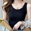Women's Slim Fit Threaded Vest - Spring & Summer Solid Color Tank Top for Sports or Casual Wear