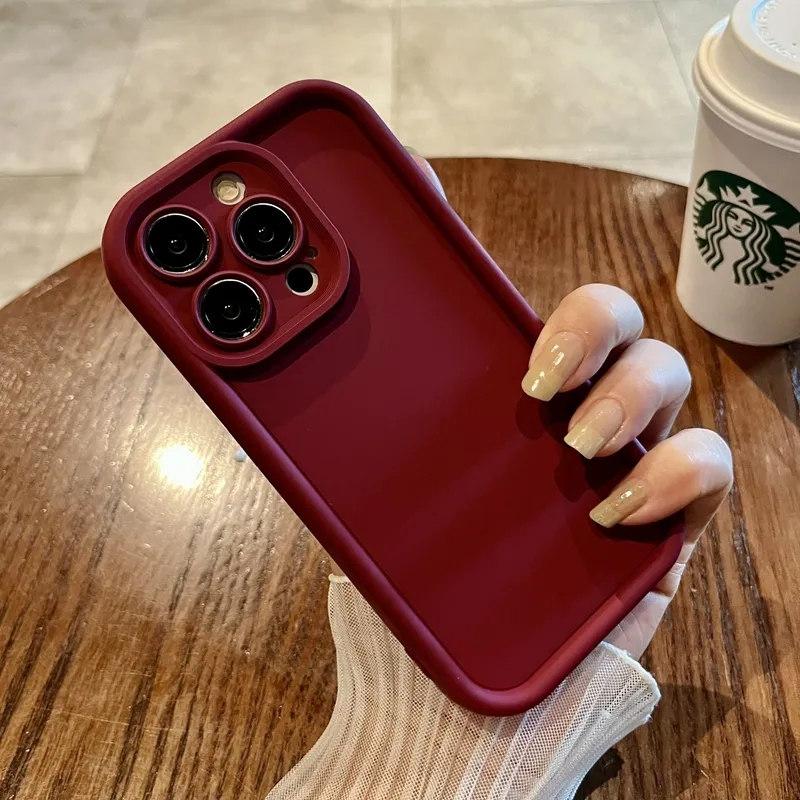 Luxusní Soft Candy tekuté silikonové pouzdro na telefon pro iPhone 11 12 13 14 15 Pro Max Plus XS X XR 7 8Plus Nárazuvzdorný zadní kryt nárazníku