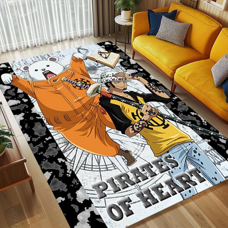 Pirate Heart Area Rug Carpet For Bedroom Game Playroom Living Room Nonslip Sofa Office Home Decor Doormat Christmas Gift C346