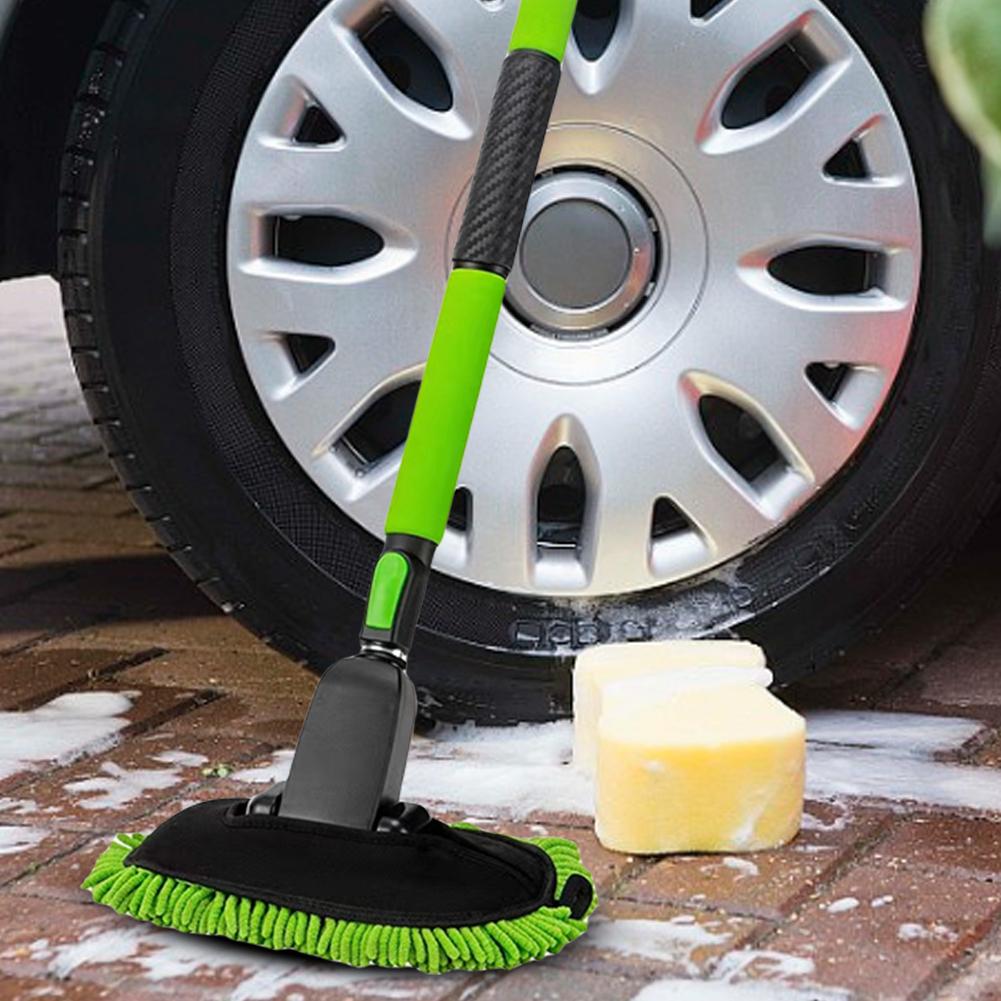 Car Washing Mop Long Handle Scratch-Free Replacement Head Car Wash Brush Chenille Microfiber Car Cleaning Tools Auto Accessories