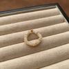 Welfare Cold Wind Resin Ring Zircon Ring Versatile Spiral Ring Fashionable Personality Women