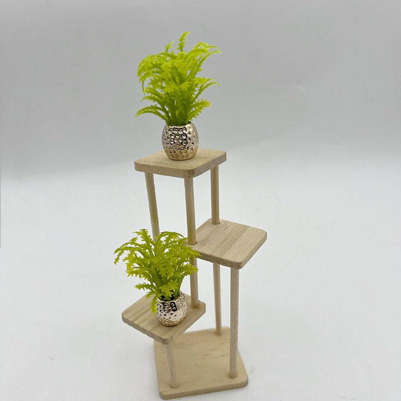 5Pcs Simulation Miniature Garden Scene Decor 1:12 Dollhouse Mini Potted Plants Green Plants Model Courtyard Accessories