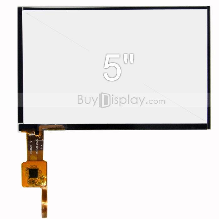 5" TFT LCD Color Display with RA8875 Controller, Serial Port, & Optional Touchscreen
