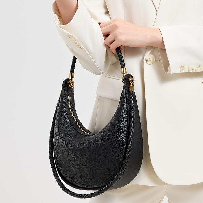 2026 Spring New Women's Luxury Designer Genuine Leather Underarm Bags Female Retro And Simple Shoulder Crossbody Bag Tote Bags