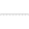 VidaXL Garden Fence with Spear Top Steel (1.25-1.5)x15,3m Black