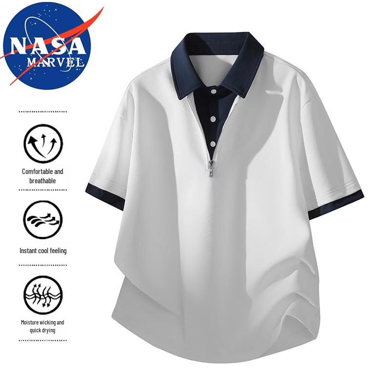 NASA MARVEL Men's Short-Sleeve Polo T-Shirt