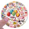 55 Happy Birthday Graffiti Stickers for DIY Decoration