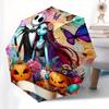 Jack Skellington,Sally Automatic Umbrella   Tri fold Portable Umbrella, Best Holiday Gift for Men and Women, Durable Iron Frame, Playful Des