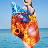 Football Player In Flames Beach Towel, Super Soft Microfiber, Gift for Her/Him, Birthday, for Pool, Beach, Travel, Home Decor Fan Gifts