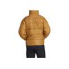 adidas Striped Letter Logo Print Hooded Down Jacket Men Outerwear Brown HK4640
