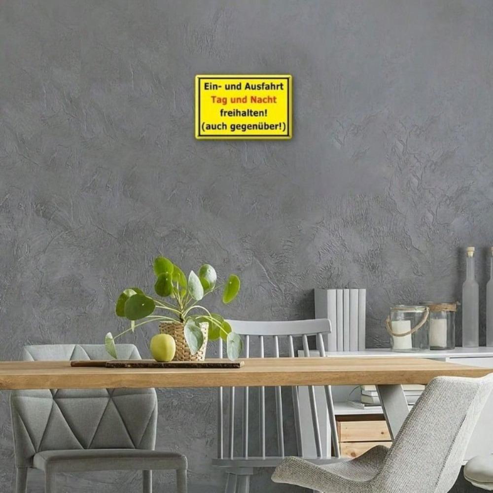 Caution Sign Metal Plate 20x30cm Entrance Exit Warning Sticker
