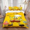 Spongebob Adventure Print 3Pcs Bedding Setduvet Cover With 2 Bedropillowcase Home Birthday Gift