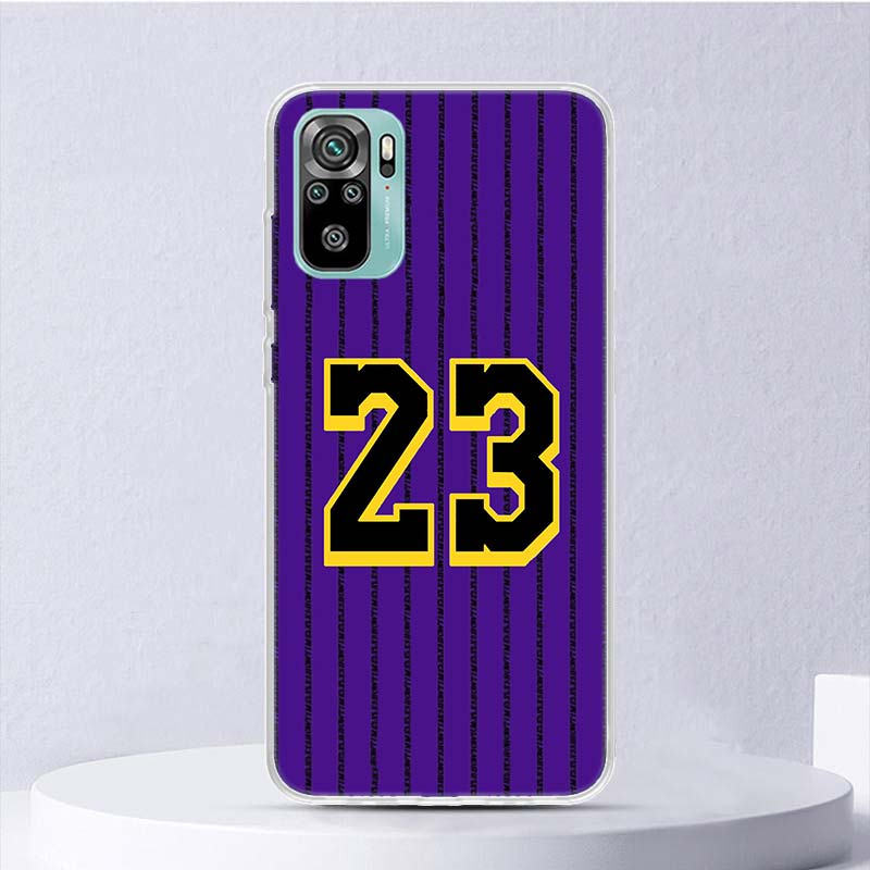 Basketball 23 24 Number Soft Case For Xiaomi Redmi Note 14 13 12S 11S 10S 12 Pro Plus Phone Cover 11 10 11E 11T Note14 Shell Coq