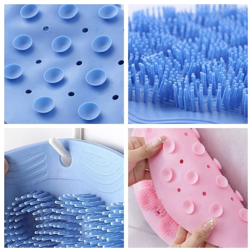 Multifunction Back Scrubber TPR Exfoliating Brush Mat Back Massage Cleaning Brush  Wash Feet