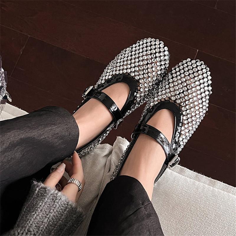 Fashion New Summer Sandals Handmade Women Pumps Shoes for Women Fashion Hollow Out Round Toe Internal Elevation Mary Jane Shoes Ladies