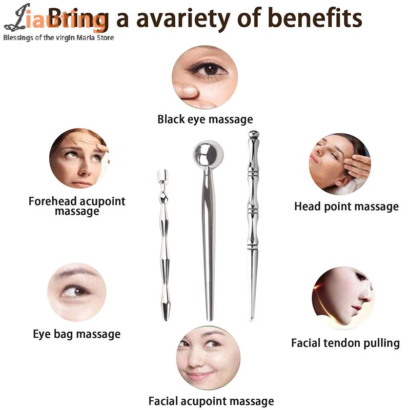 Hot Sale Face Care Tool Point Probe Pen Massager For Face Facial Reflexology Massage Tool Retractable Acupuncture Pen