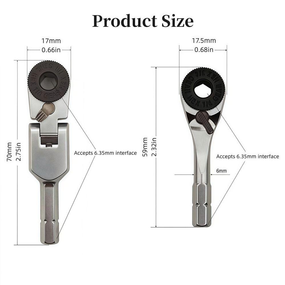 New Mini Torque Wrench 1/4" Adjustable Hexagonal Ratchet Wrench Fast Toughbuilt Two-way Screwdriver Manual Tools