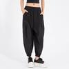 Plus Size Black Vintage Stripe Patchwork High Waist Casual Loose Summer Harem Pants Women Trousers