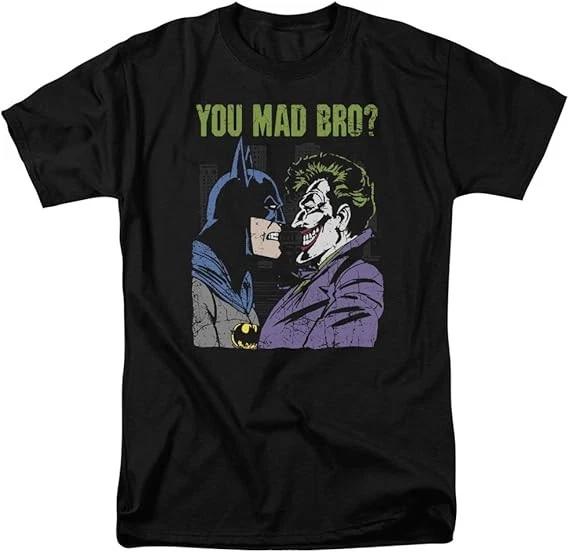 Comics BatUnisex VsThe Joker You Mad Bro Black TShirt S