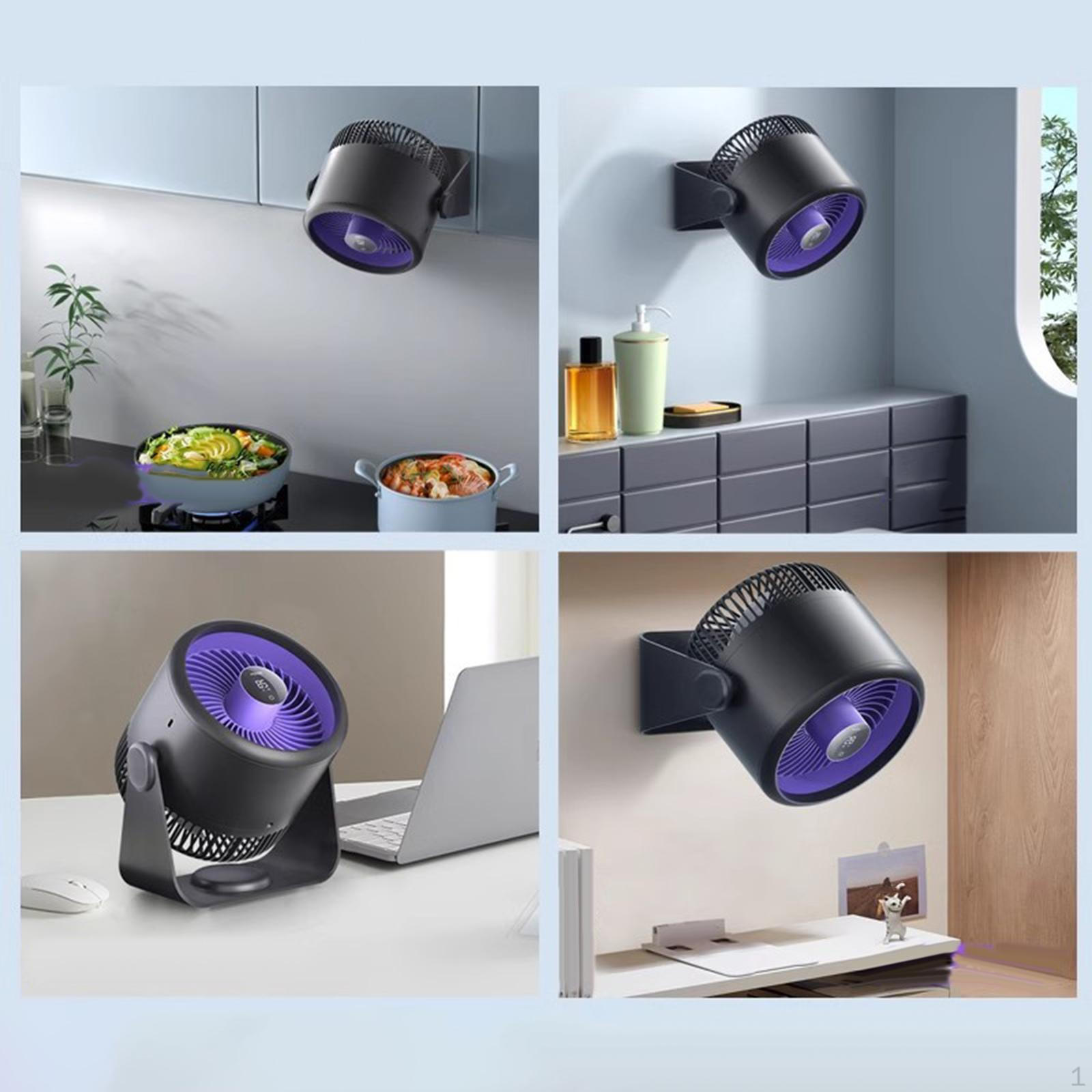 

Настольный вентилятор с лезвием, личный стол для офиса, дома, палатки, кухни чёрный