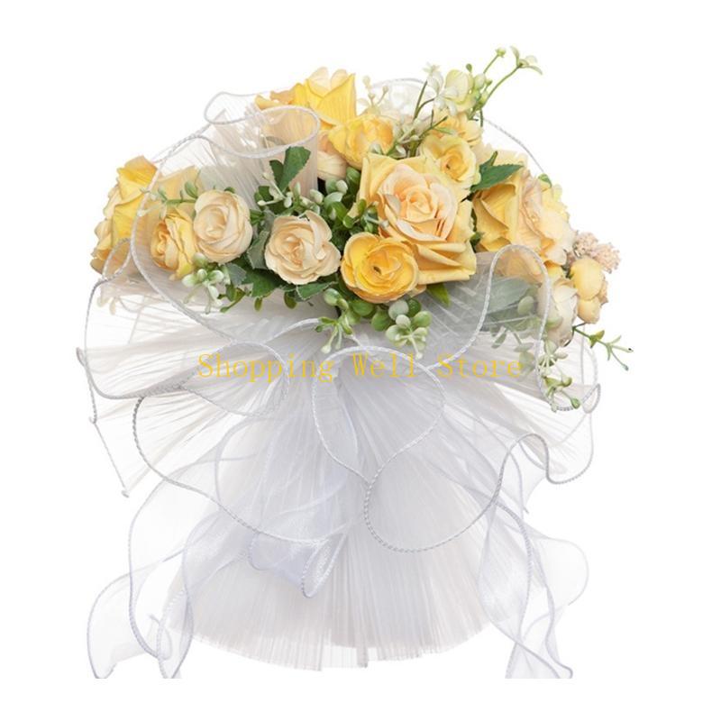 

KX4B Wedding Artificial Flower Bouquet Rose Flower Ornaments Handheld